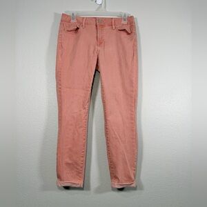 Jessica Simpson Jean Coral Rolled Crop Skinny Ankle Pants Pink Diem Women 6/28